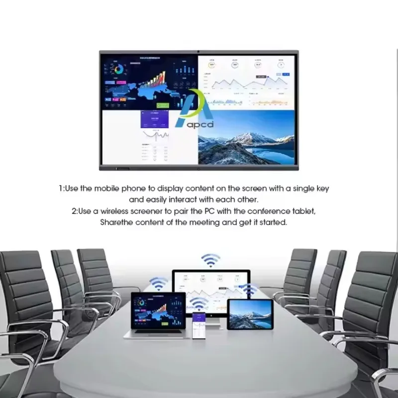 Customize 55/65/75/86/98/110Inch Finger Multi Smart Lcd Screen Touch Display Meeting RoomSmart Board Interactive Board