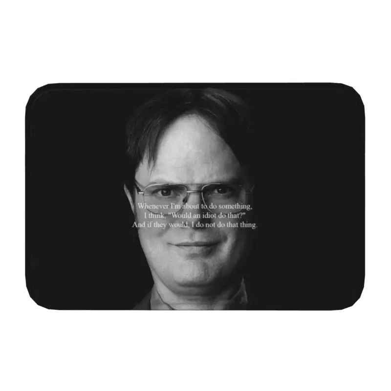 Custom The Office Dwight Schrute Quote Doormat Mat Anti-Slip TV Show Bathroom Kitchen Living Room Rug Carpet 40*60cm