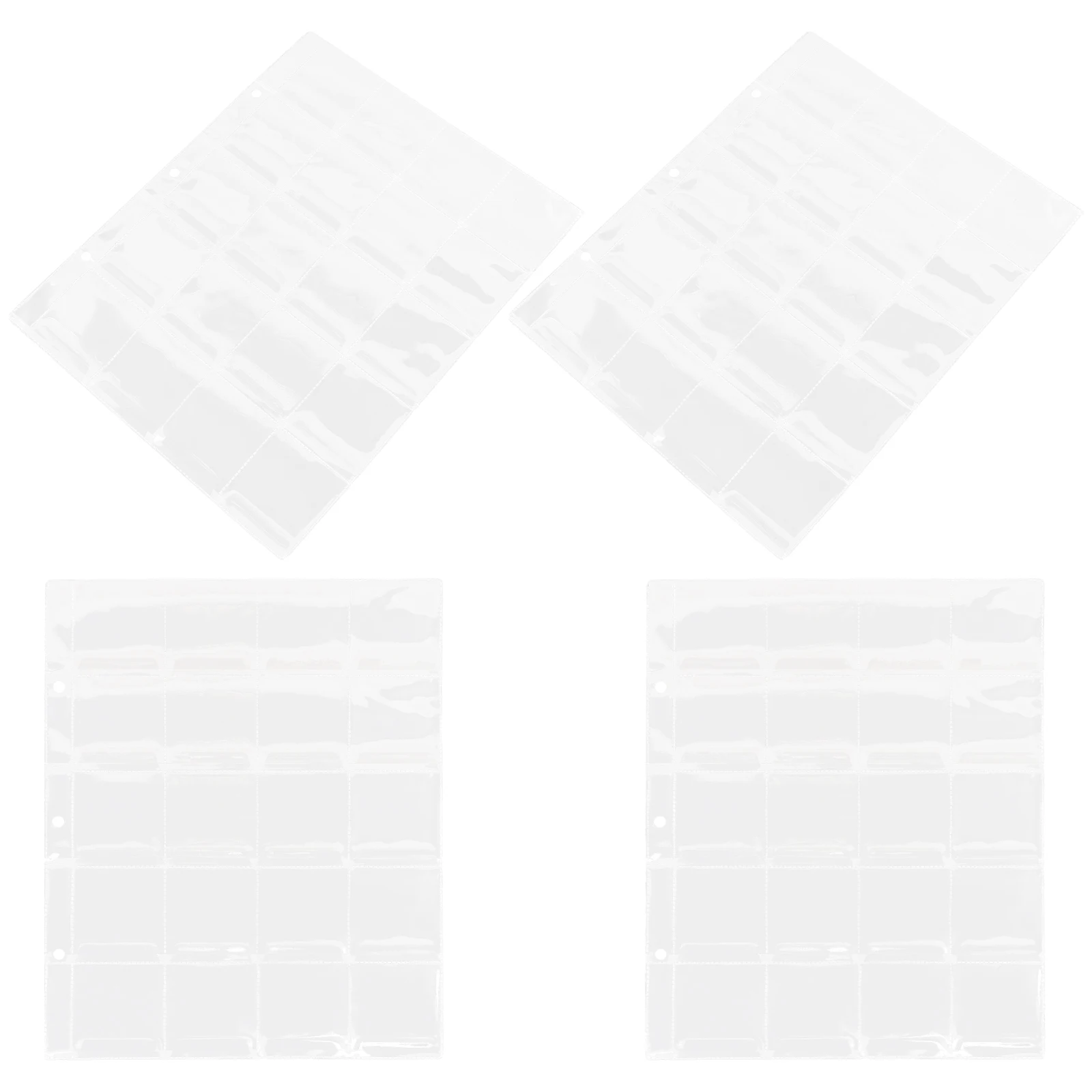 4 Pcs Coin Collection Book Holder Binder Page Commemorative Stamp Collecting Accessories Pvc