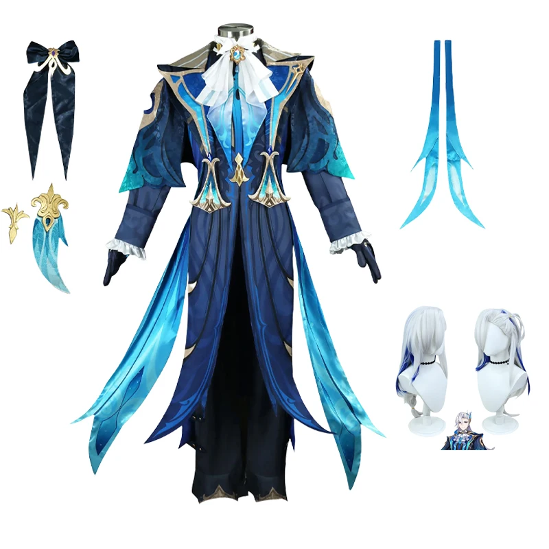 Anime Neuvillette cosplay costume set Genshin Impact game cosplay shoe set uniform Halloween set