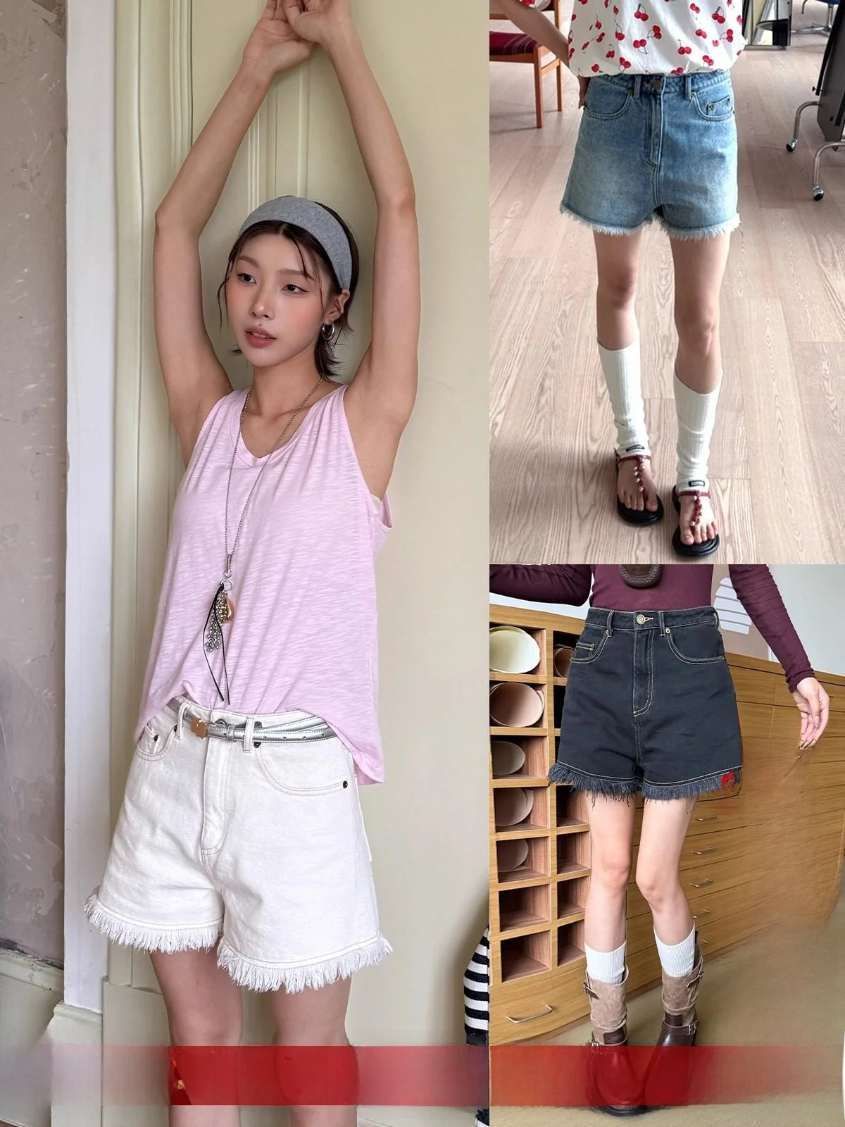 

Faionable Casual Denim orts 5COEMES Бренд DEARSOCUTE Handpied Store Хлопковый трикотаж l Застежка на пуговицы на талии