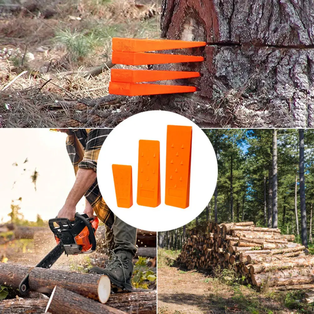 Durable Metal Felling Wedge Chainsaw Accessory Professional Logging Tool Tree Cutting Guide Garden Power Tool Equipment