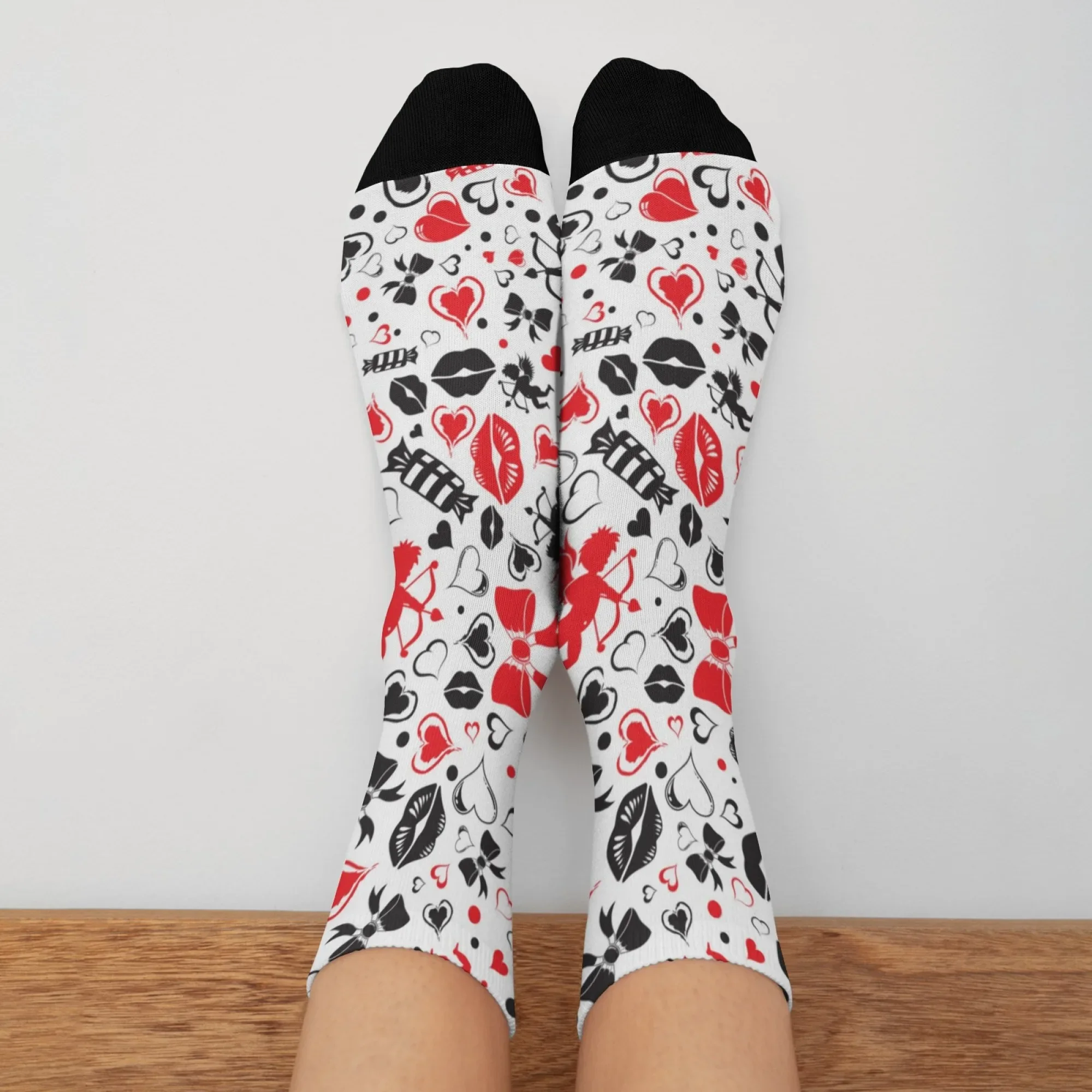 

Популярные носки с принтом на тему любви, унисекс, Harajuku, ретро, хип-хоп, носки, дышащие повседневные модные носки, подарок на праздник