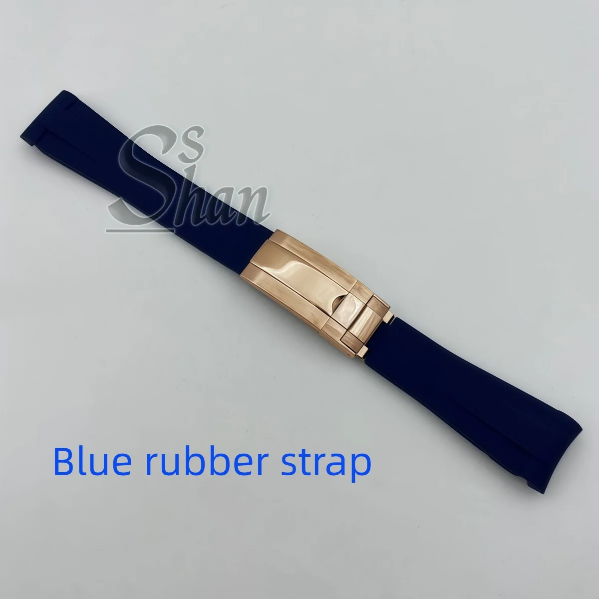 20mm Rubber Watch Strap, Stainless Steel Folding Clasp, Gold / Silver / Rose Gold / Black Clasp Optional