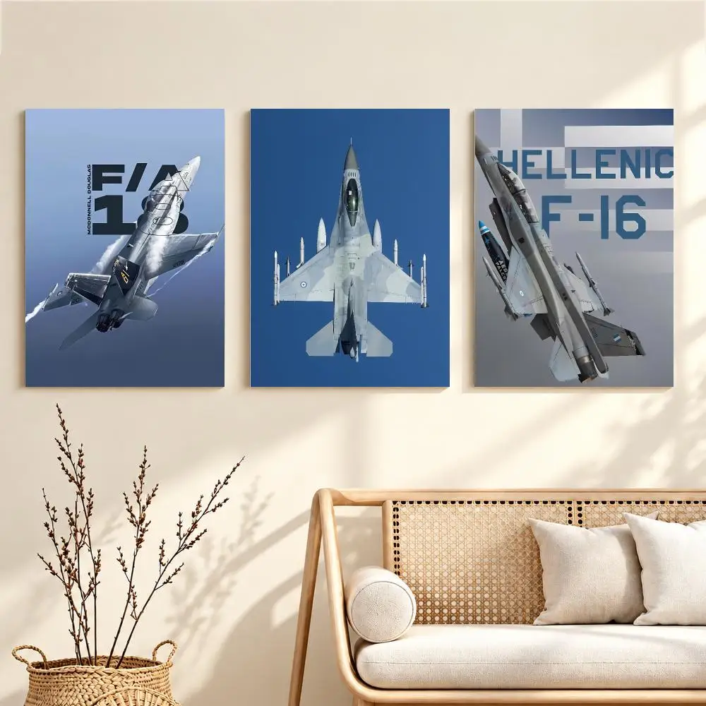 Classic F-F-16 Fighting Falcon Poster Trendy Home Highlights & Modern Interior Wall Decor