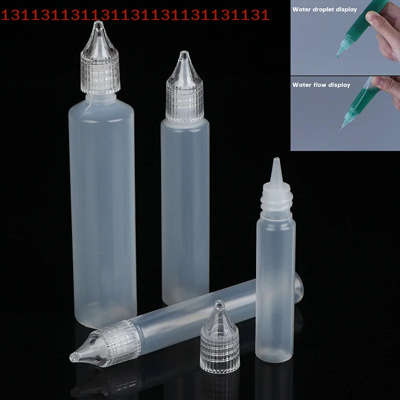 5 قطعة شكل قلم زجاجة طويلة فارغة للحبر صبغة زيت طبيعي 10/15/30/50 مللي زجاجة قطارة بلاستيكية زجاجات سائلة قابلة لإعادة الملء #2