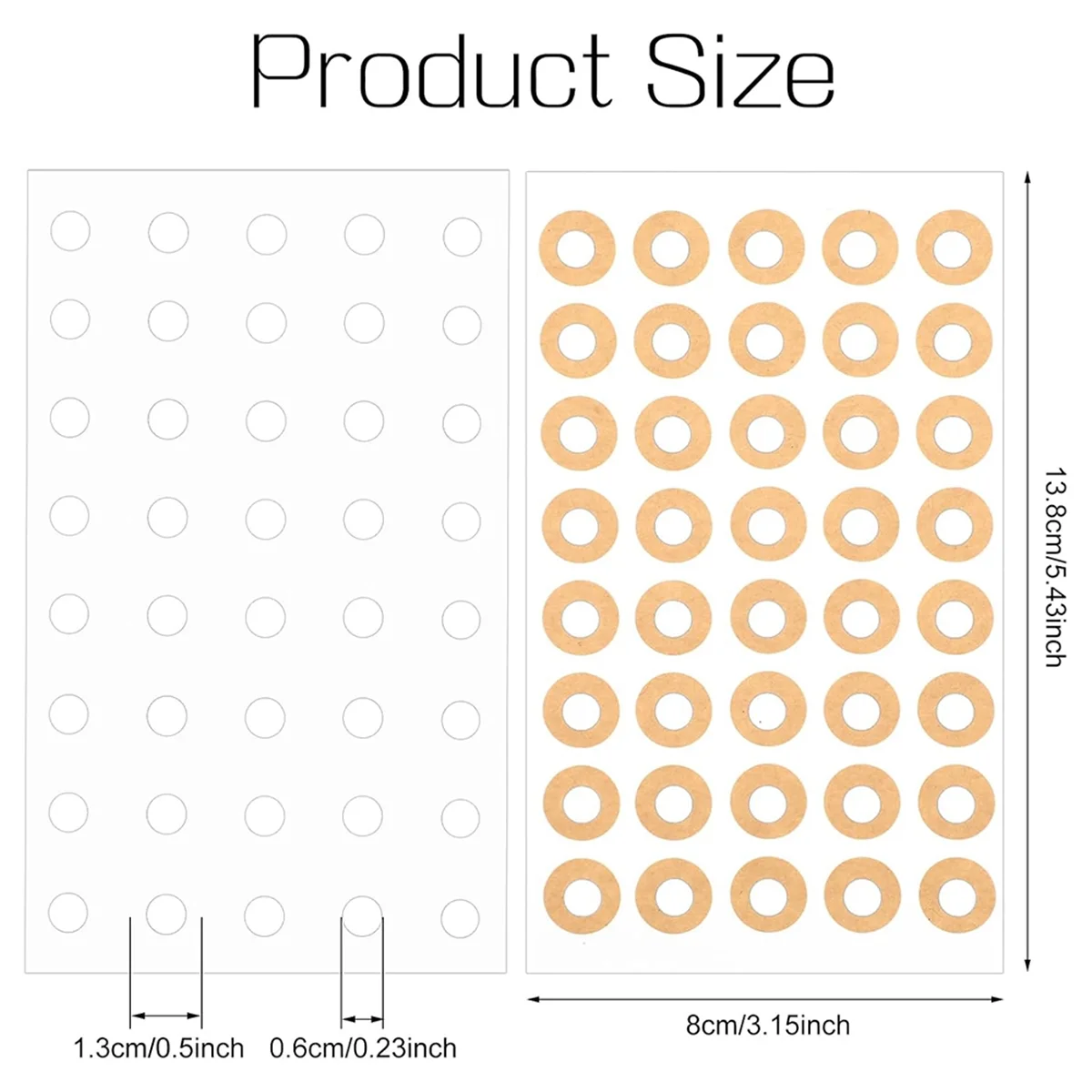 

NEW 800 Pcs Paper Hole Reinforcement, 1/4 Inch Binder Hole Reinforcement Circles (Kraft and Transparent Paper Set)