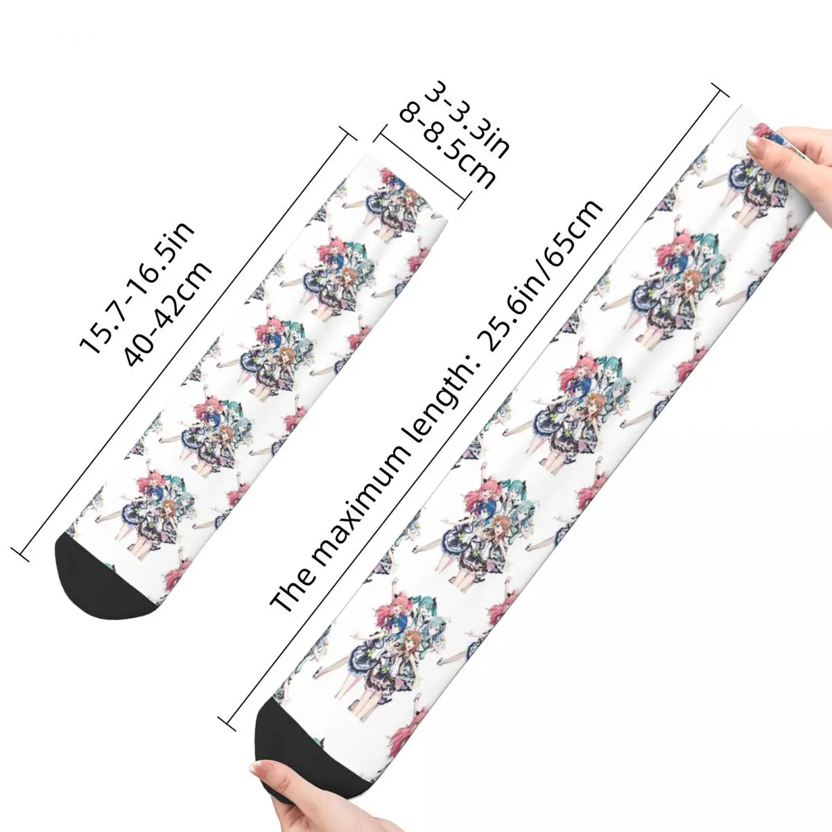 Project Sekai Emu Otori Project Sekai Anime, Men Women Socks Outdoor Novelty Spring Summer Autumn Winter Stockings Gift