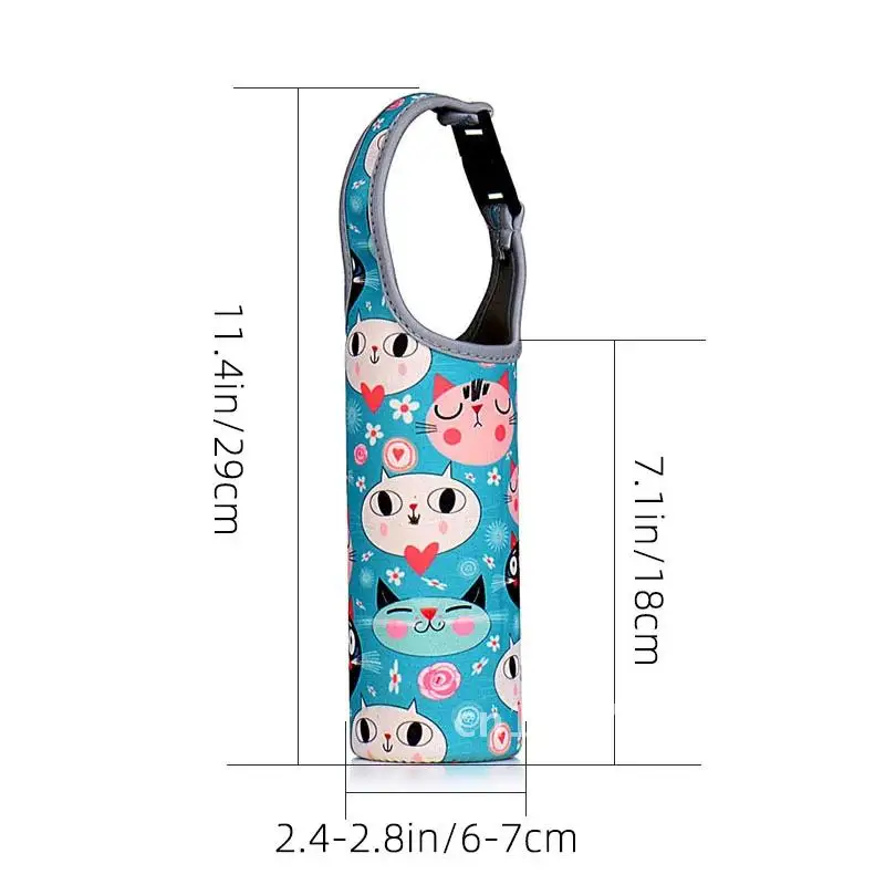 

Printed Cartoon Insulation Cup Cover Bag Anti-Scald Water Bottle Protective Camping Travel Accessories