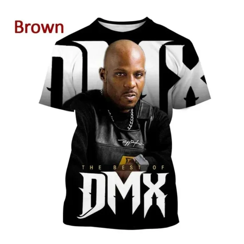 Hot Sale Earl Simmons 3D Printing Oversized T Shirt Fashion Rapper DMX Hip Hop Casual Round Neck Short Sleeve Graphic T Shirts