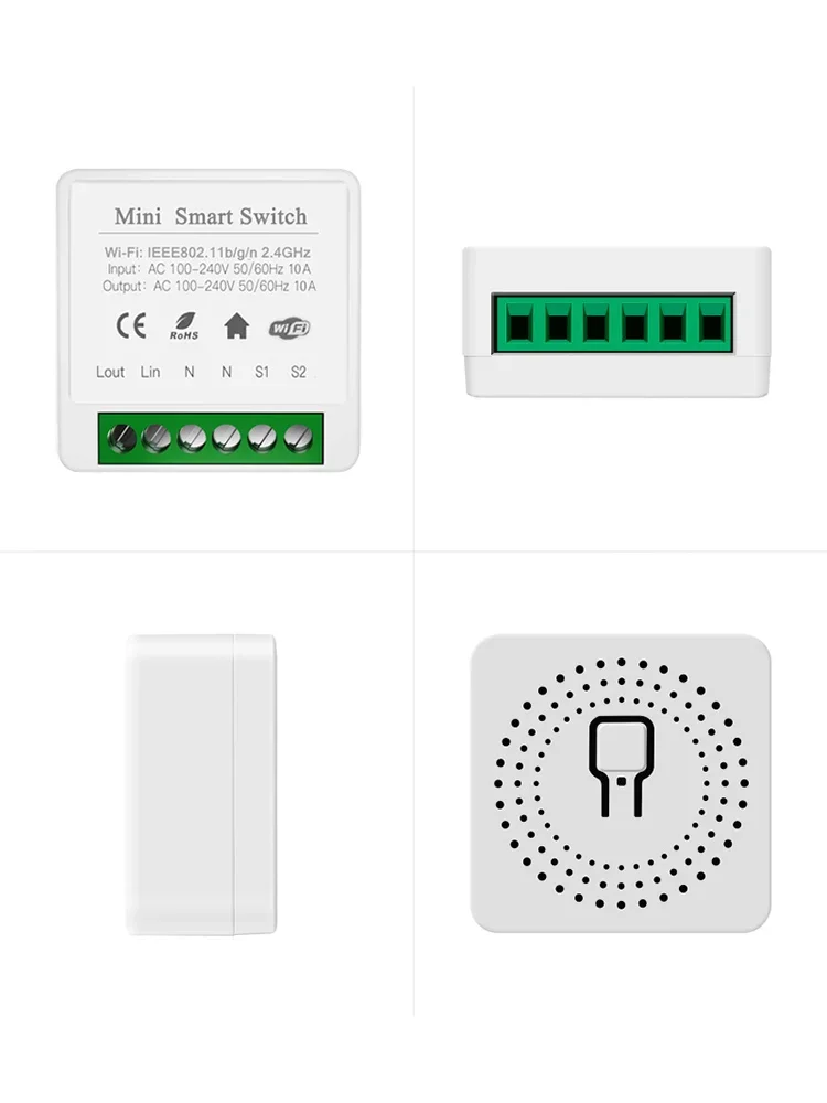 Wifi Smart Switch Remote Controller 10A/16A Wireless Switches Smart Home tuya Smart Life APP Control Via Alexa Google Home