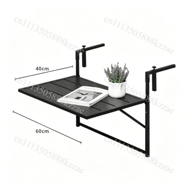 Balcony railing hanging table folding lifting  computer  household small bar desk dining  outdoor guardrail