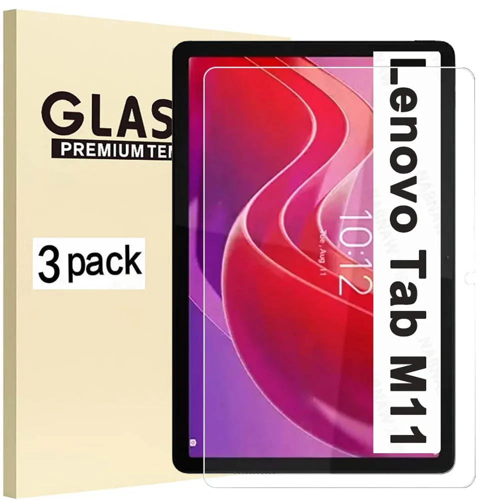 

(3 Pack) Tempered Glass For Lenovo Tab M11 2024 TB-330FU TB-331FC Tablet Screen Protector Film For Xiaoxin Pad 2024 11- inch