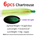 6 piezas de color chartreuse