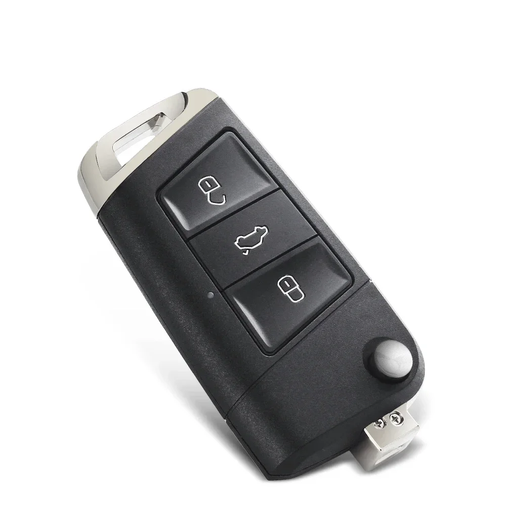 KEYYOU-Funda de llave sin cuchilla modificada, carcasa remota, 3 botones, para VW Golf 4, 5, Passat B5, B6, Polo, Touran, Seat, Skoda