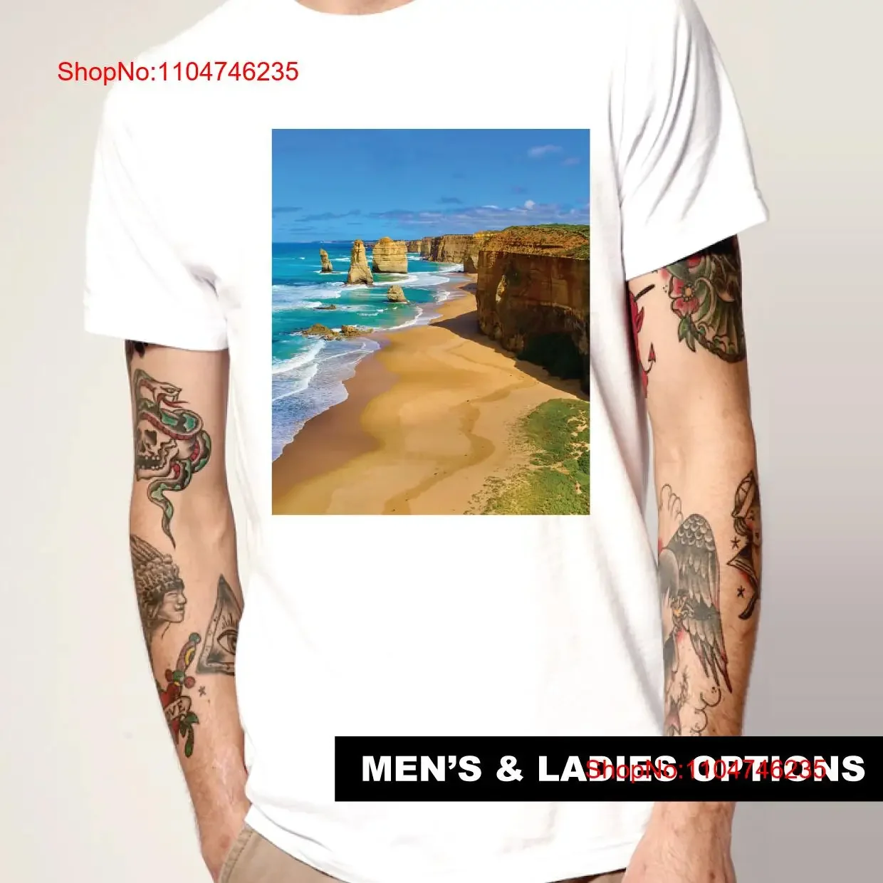 Camiseta de Surf 12 APOSTLES Great Ocean Road Souvenir Print Aussie vintage Lavado Suave Ropa de diseñador ligeramente versátil