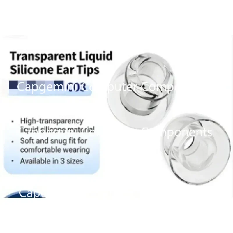 For NICEHCK C03 Reusable Eartips Transparent Liquid Silicone Ear Tips Increase Sound Density for Explorer 4U NX8 Cantor MKIII