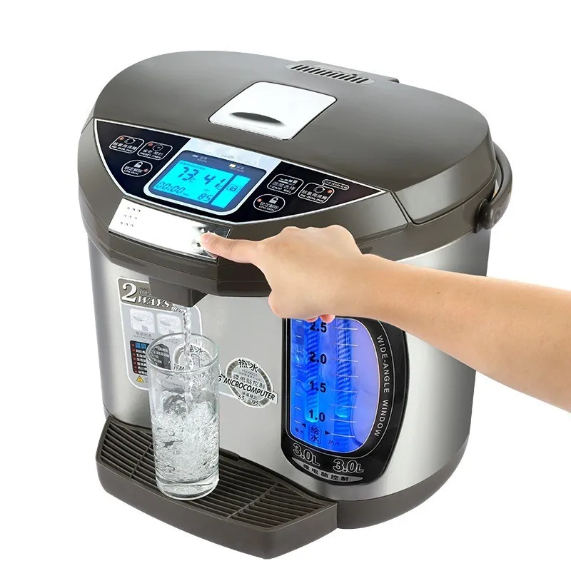 Bollitore intelligente per uso domestico a doppia banca e doppia temperatura con bollitore termostatico integrato in acciaio inossidabile 6L