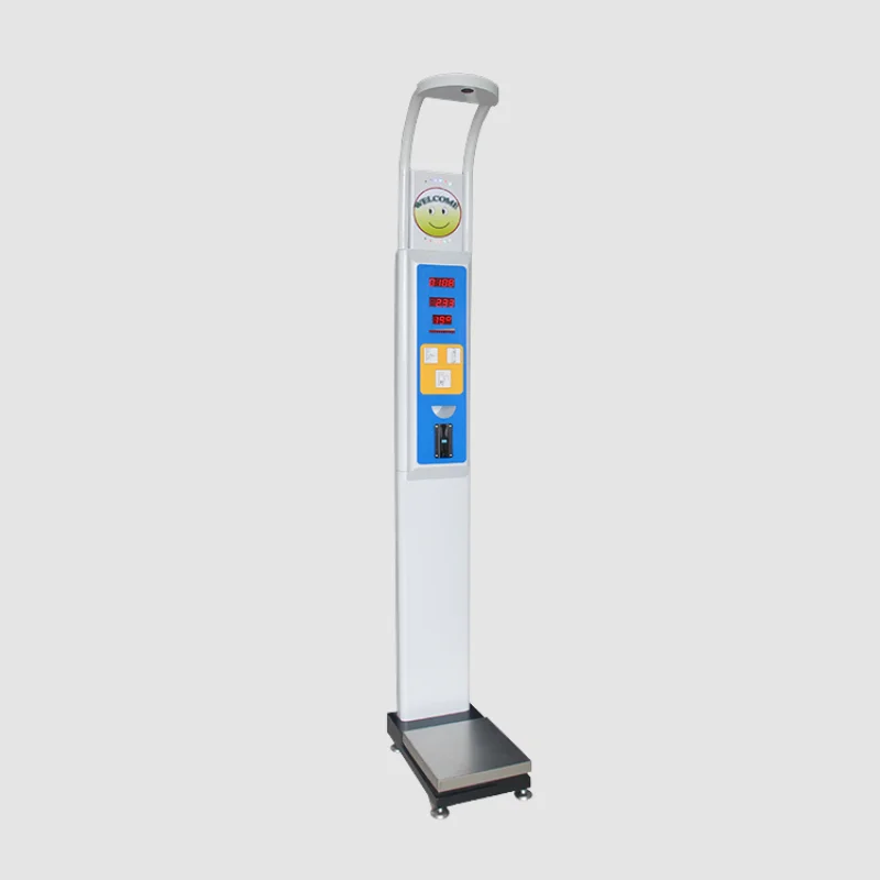 

Coin operated body mass index machine height weight scale machine with printing data transmission