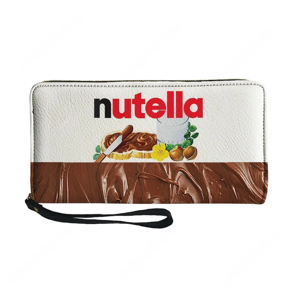 

Кошелек Nutellas, кошелек на заказ, мужской и женский кошелек на молнии, длинные кошельки с двойным принтом, портативный кошелек, подарочная сумка