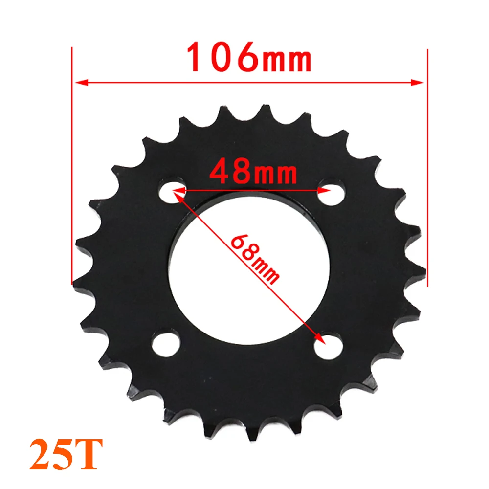 Motorcycle 25T 428 Drive Chain Rear Sprocket 68mm For 4 Wheeler 150cc 200cc 250cc ATV Scooter Quad Pocket Buggy Dirt Pit Bike