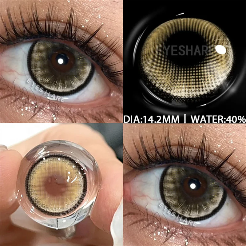 EYESHARE Color Contact Lenses for Eyes 1Pair Korean Fashion Lenses Y2k Colorcon Costmetics Brown Lenses Gray Lens Green Contacts