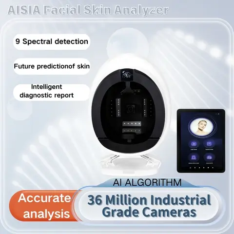 피부 분석기 9 스펙트럼 얼굴 피부 테스터 3600W 픽셀 고화질 카메라, 미용실을 위한 고급 피부 진단 도구