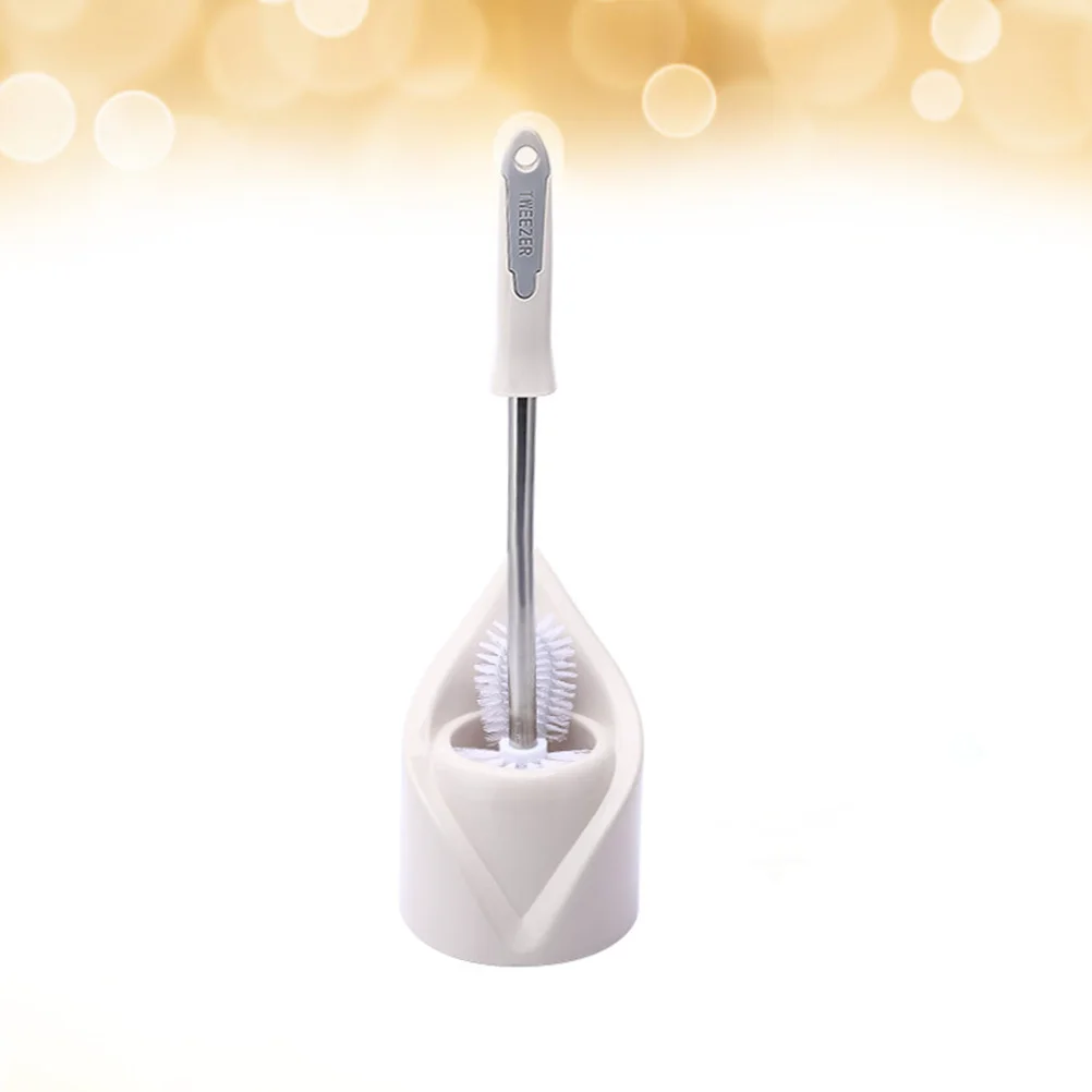 

Toilet Brush Set Long Handle Double Head Stain Removal Cleaning Brush For Bathroom Hooks Elastic Bristles No Scratch