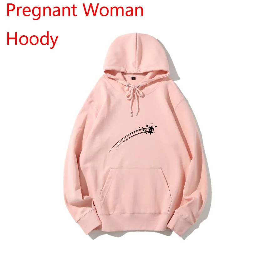 

Spring Autumn Hoodie Pregnant Women Idea Cool Five-pointed Star Print Pregnant Woman Hoody DIY Add Your Design Or Logo Customize