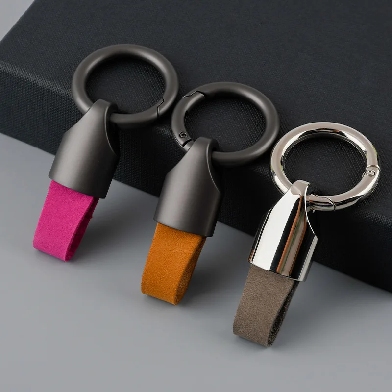 Luxury Men Women Key Chain Fashion Keychain Durable Leather for Car Key Ring Holder Horseshoe Buckle Gift Accessories