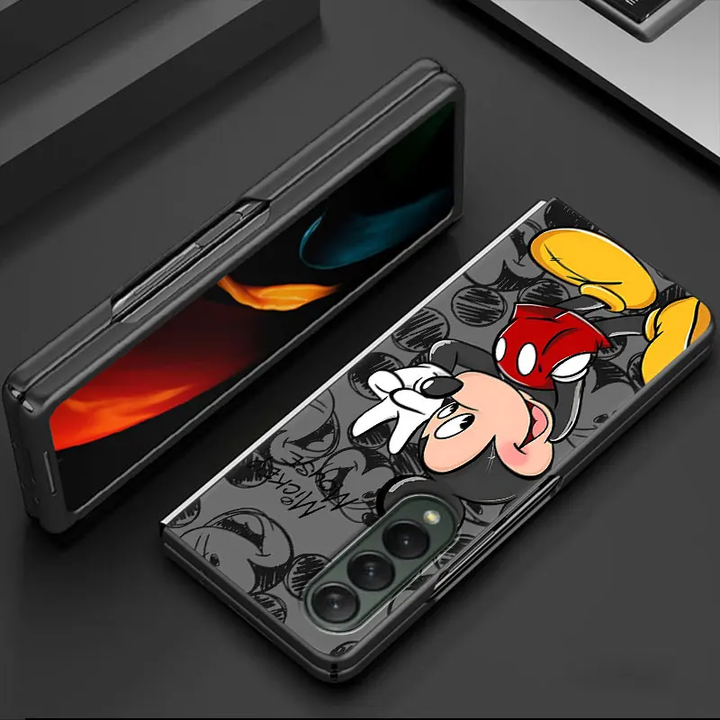 Disney-fundas de Mickey y Minnie Mouse para Samsung Galaxy Z, Funda de PC dura a prueba de golpes, Fold6, ZFold4, Z, Fold3, Z, Fold5, 5G, Z, Fold4,