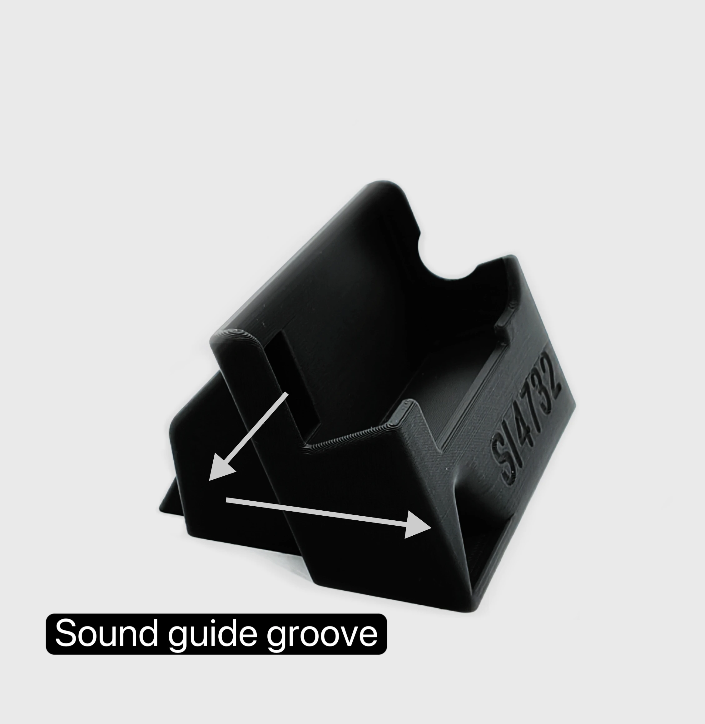 ATS MINI SI4732 DSP Radio Special 3D Printed Stand With Built-in Sound Guide Slot