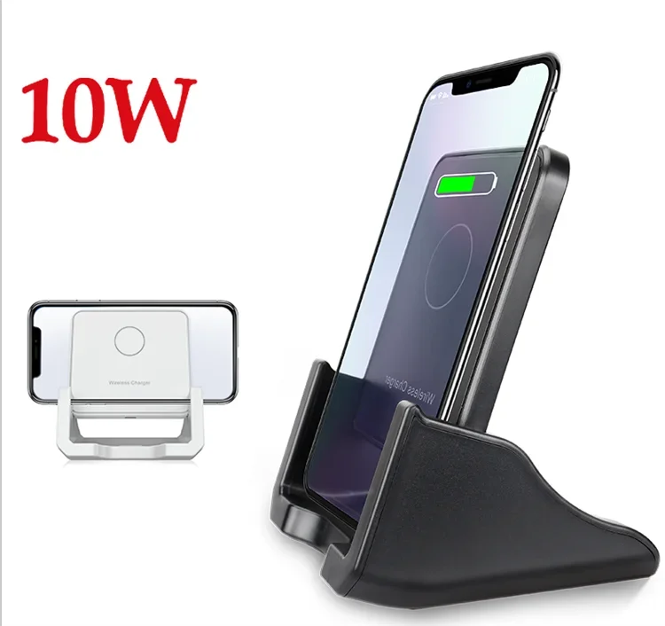 Universal 10W wireless charging pad mobile phone Desk QI Fast wireless charger stand