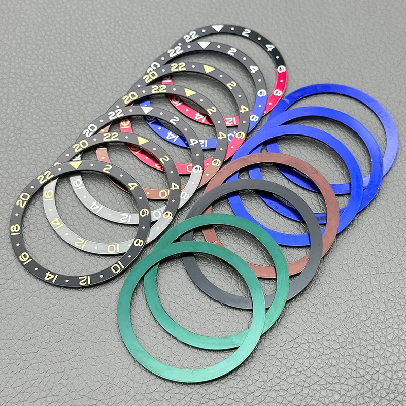 38mmX31.5mm SKX Bezel Flat Watch Bezel Inner Ring Fit  SKX007 SKX009 SRPD Case and NH36 NH35 Movements Includes Adhesive Strips