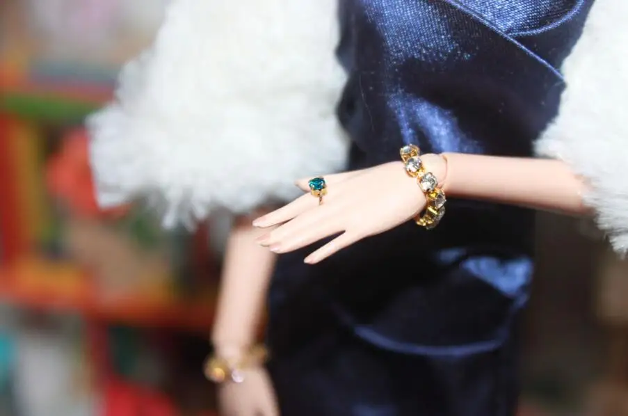 Need 15 days process time LX578 New Handmade jewelry Toy rings Crystal diamond accessories for your 1/6 30cm babi fr fr2 dolls