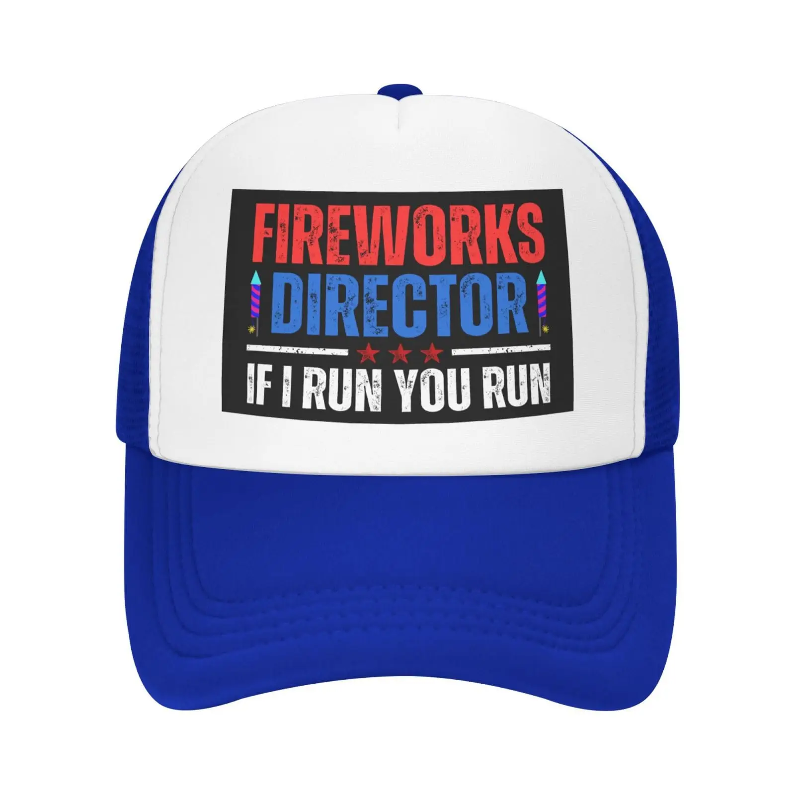 Fireworks Director If I Run You Run Mesh Hat for Men Women Baseball Cap Trucker Hats