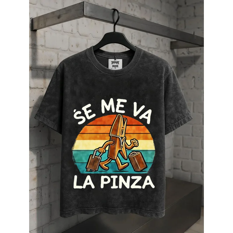 Men's Washed Black …