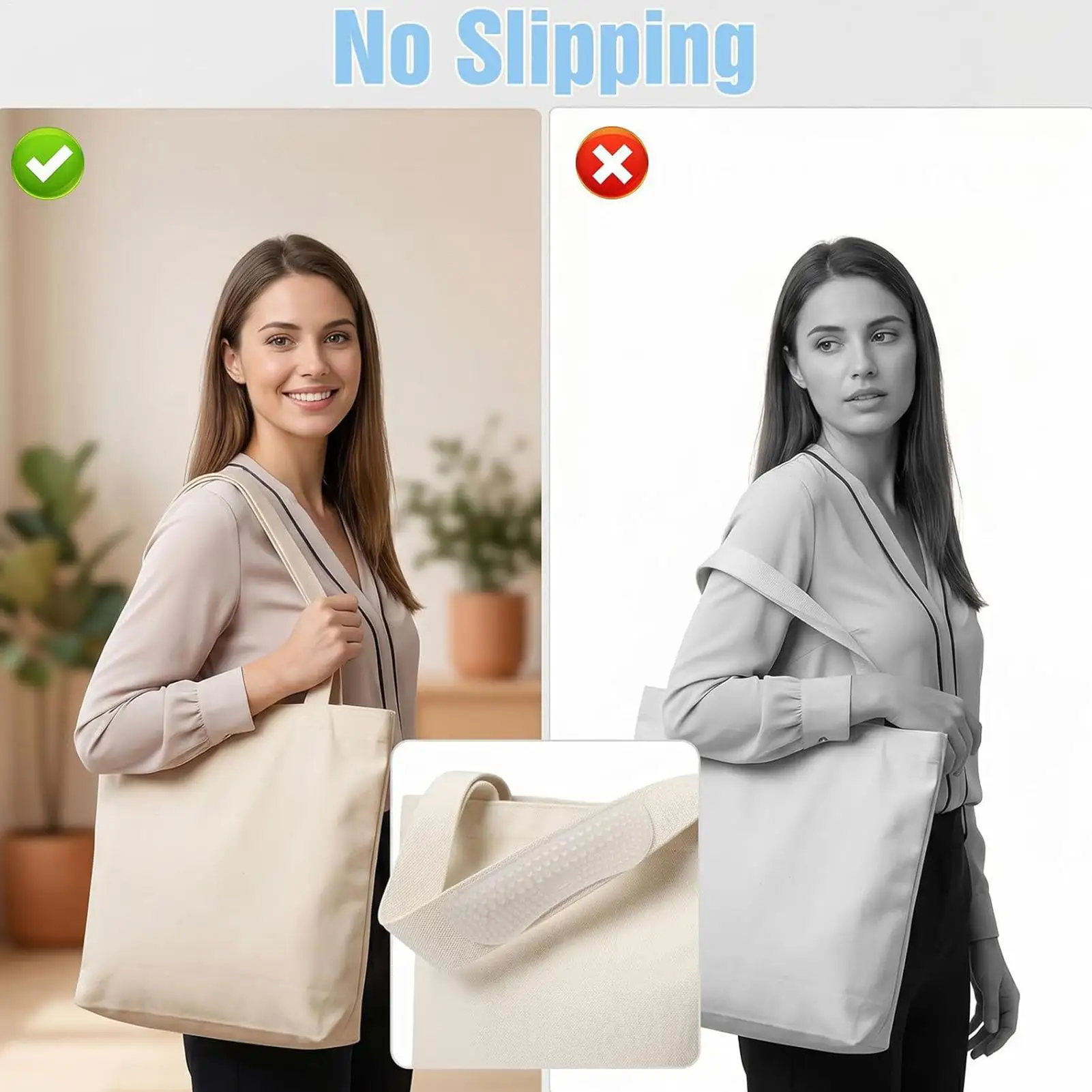 4 Piece Silicone Shoulder Strap Anti-Slip Pads, Wallet Shoulder Strap Non-Slip Pads, Shoulder bag Tote Clear Protective Pads