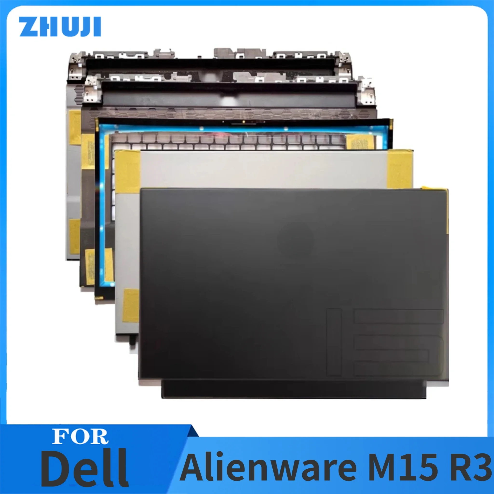dell alienware m15 r3 tampa traseira moldura frontal descanso de palma estojo de ventilacao de refrigeracao tampa superior novo 01
