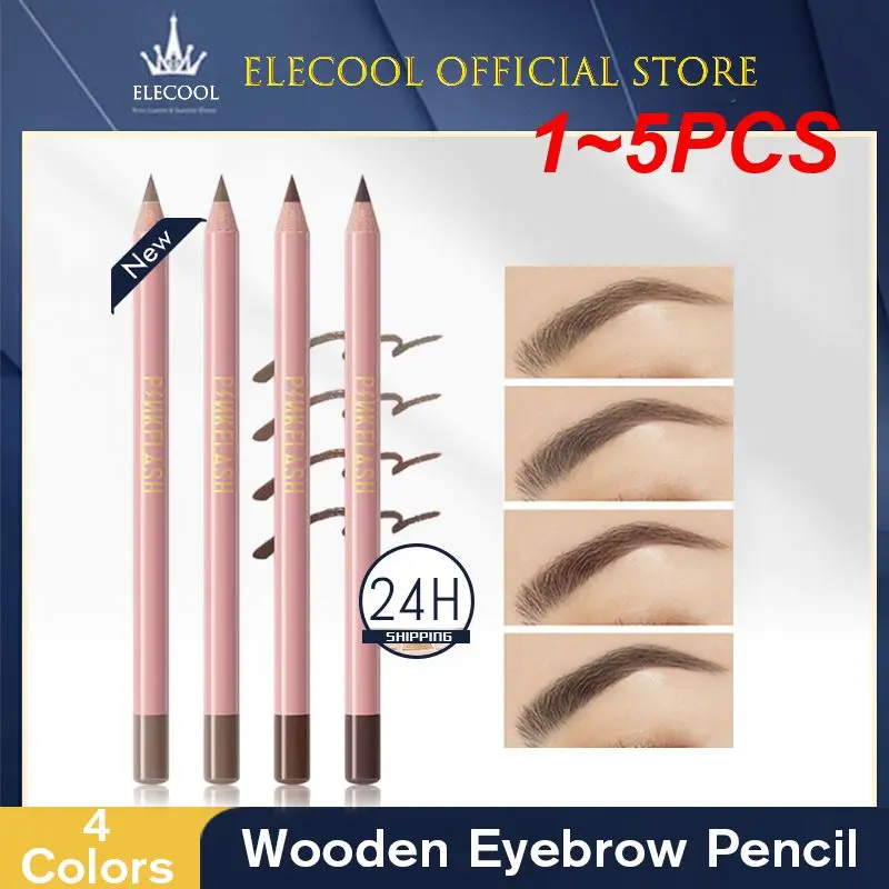 

Водонепроницаемый карандаш для бровей, натуральное дерево, легко пигментировать, легкое нанесение, водонепроницаемый Универсальный карандаш для бровей, 1 ~ 5 шт.