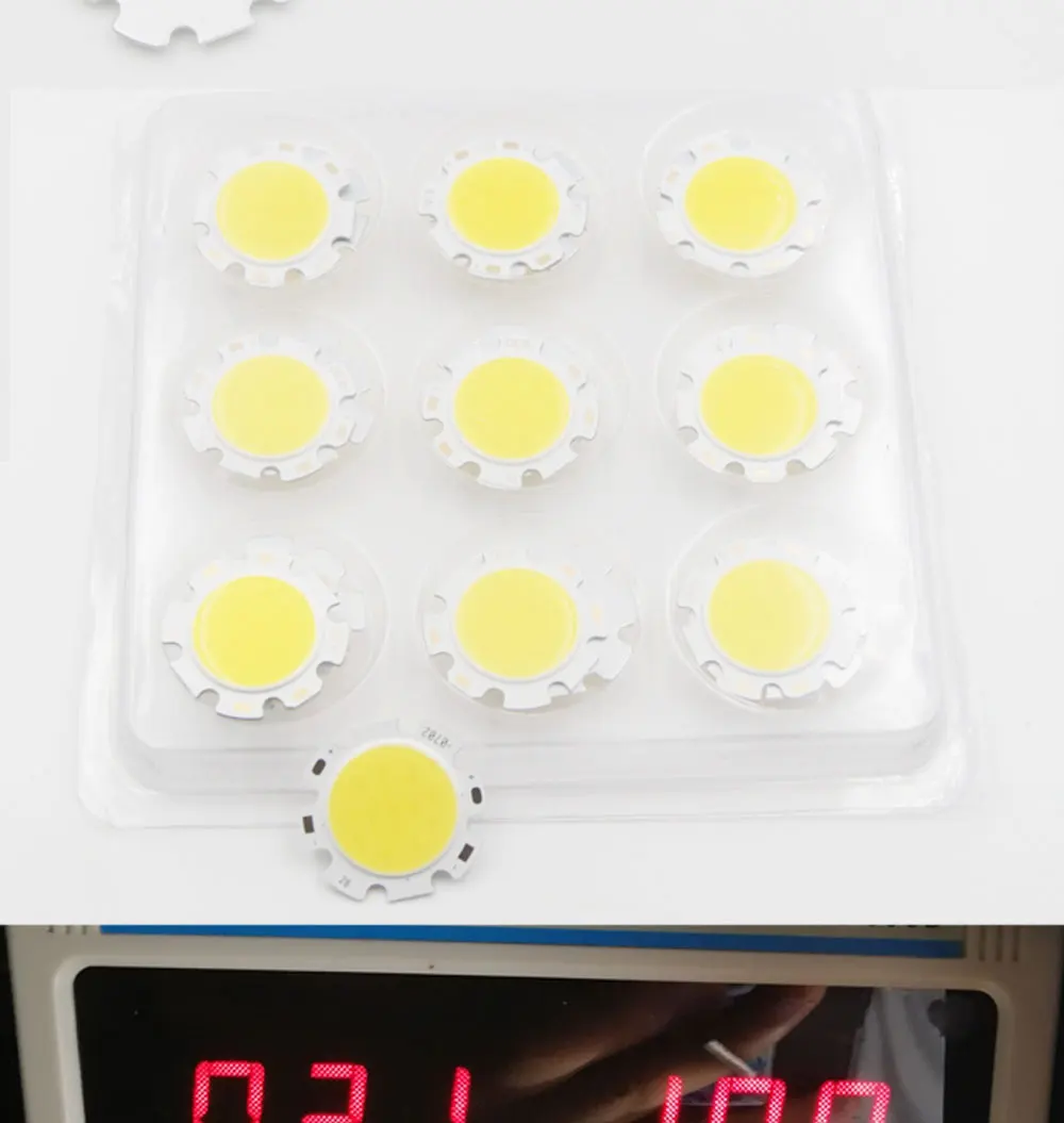 10 Stück Verpackung 28 mm 3 W/5 W/7 W/10 W/12 W/LED-Rundchip an Bord COB-Lichtquelle Warm Natur Kaltweiß für Scheinwerfer Downlight 2820 – Detail 6