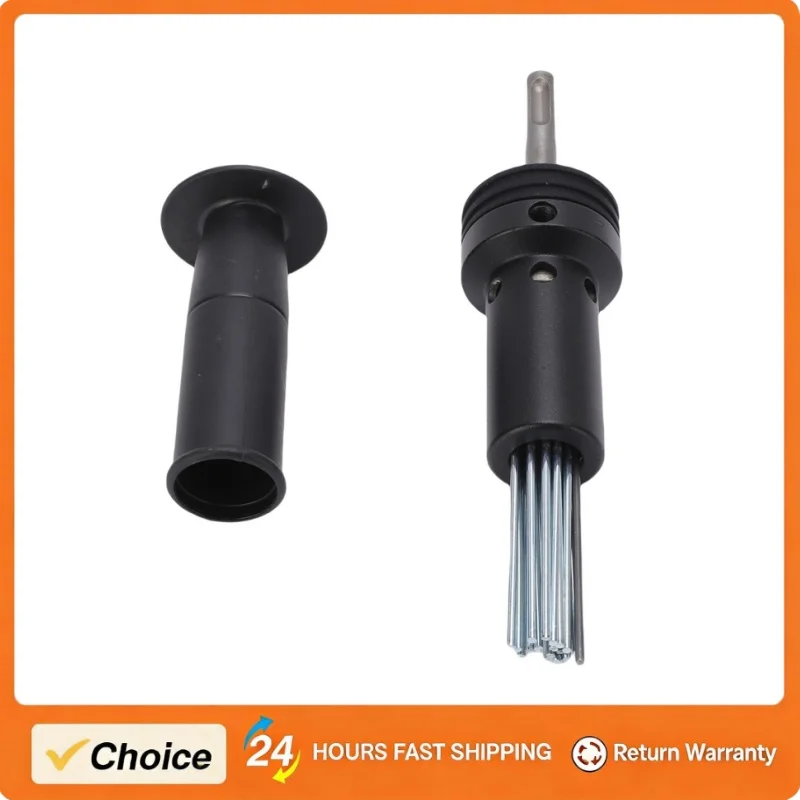 

Electric Needle Scaler Adapter for Rusting Removal Chiseling Needle Scaler Attachment Round Shank 2 Pit 2 Slot Electric Hammer