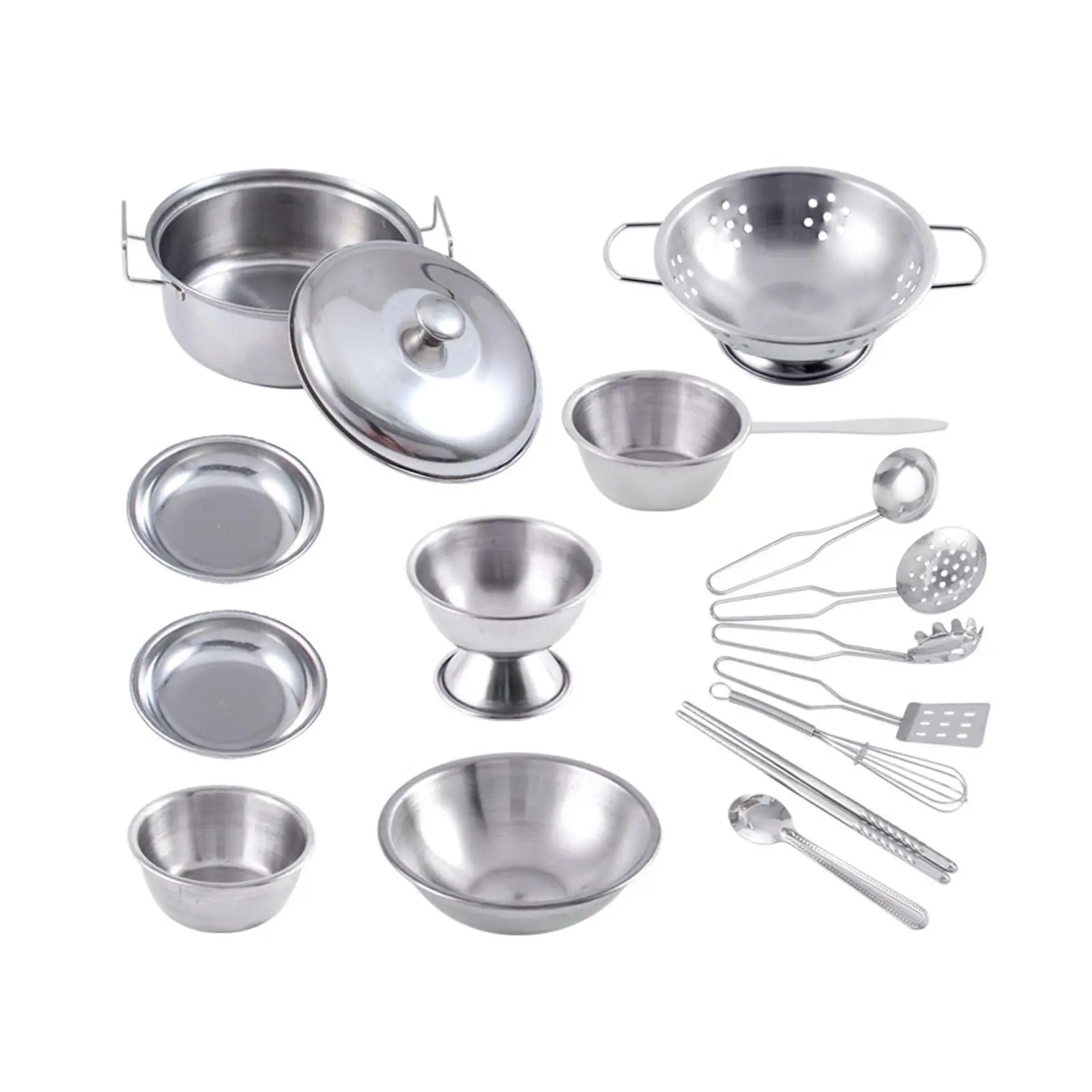 16 Pieces Kids Pretend Play Cookware Set Kitchen Toys Play House Role Playing Food Grade