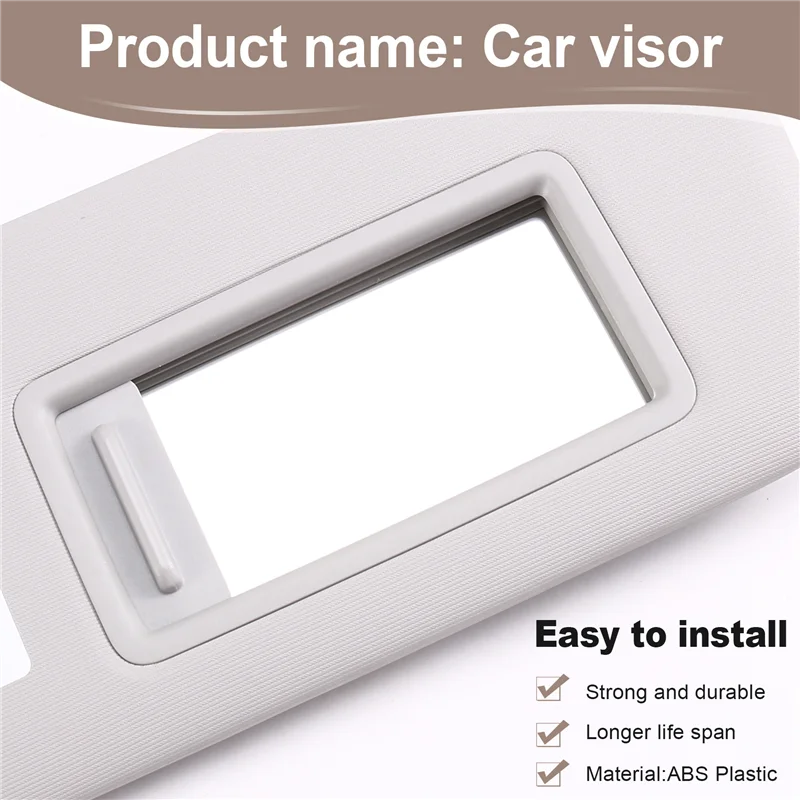 A73X-Car Front Sun Visor Assembly Car Inner Sun Visor With Vanity Mirror For VW Golf 7 MK7