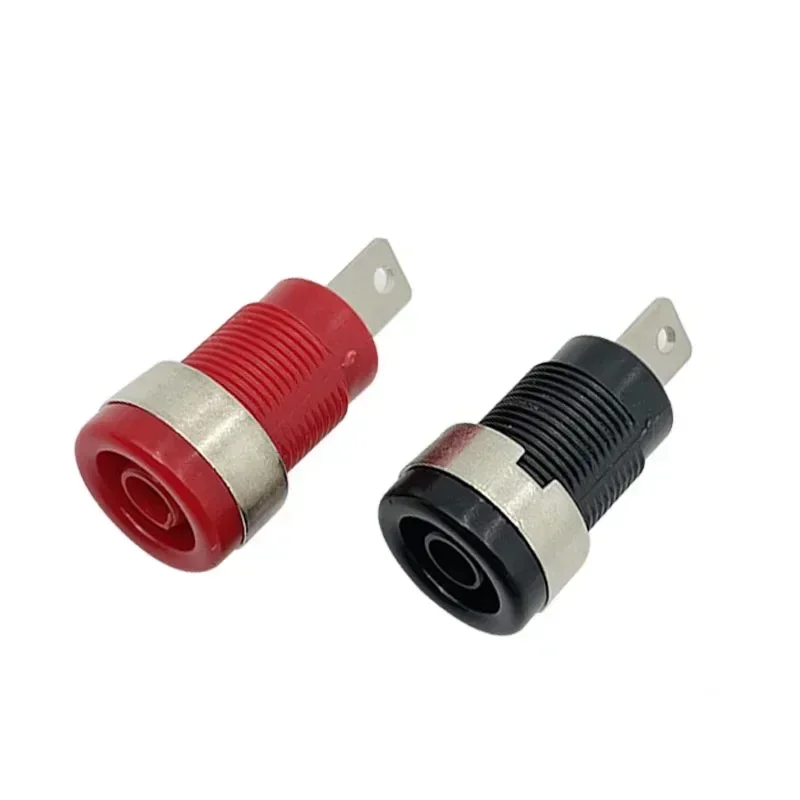 4mm Banana Socket Binding Post Banana Plug Jack Electrical Connector DIY Tools Parts JT6090 Panel Mount Adapter Insulated Safety