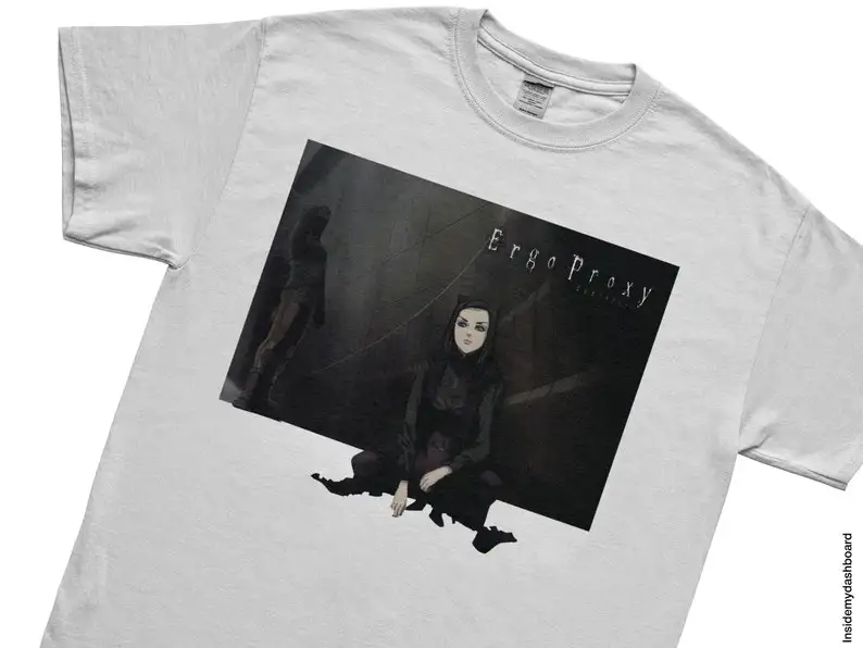 Ergo Proxy Re'L Mayer Labyrinth of Secrets T-Shirt, Japanese Sci-Fi Anime, ReL Mayer, Proxy Vincent Law Tee