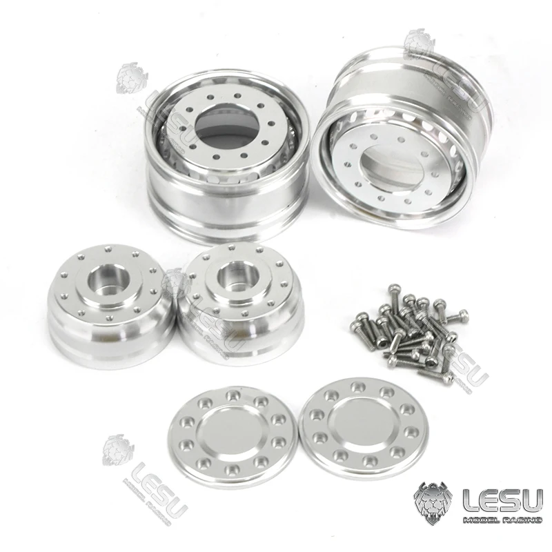 Metal lesu cubo da roda dianteira para 1/14 diy tamiyaya modelo de eixo elétrico rc caminhão hex freio tipo largo th10255