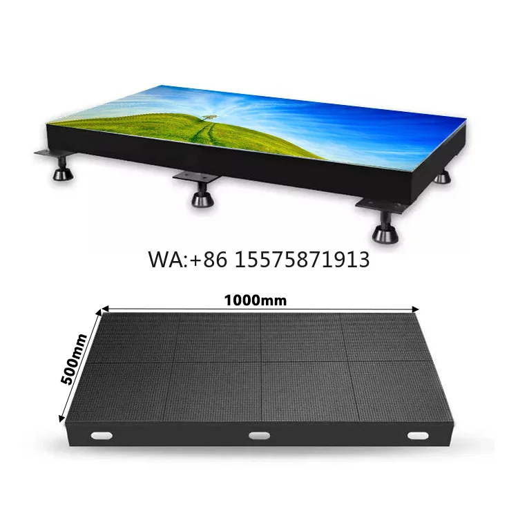 

Настраиваемая фабричная высококачественная продажа водонепроницаемой полноцветной интерактивной напольной плитки P3.91 светодиодный дисплей для напольной плитки