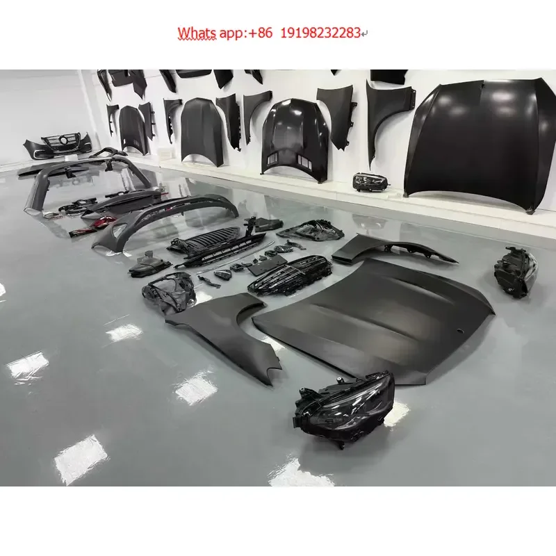 High quality Bodykit for Mercedes Benz E-class W213 2016-2023 to W214 E63 Bumper Headlight Plug and Play Hood Non Cutting