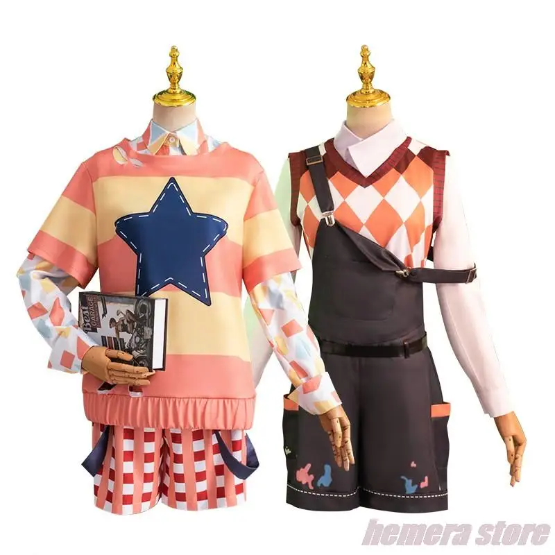 

Anime Game Identity Ⅴ Mike Morton Edgar Valden Cosplay Costume Wig Doujin Autumn Strap Pants Man Woman Kawaii Halloween Suit